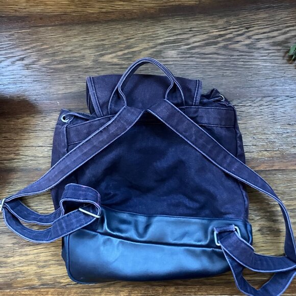 Ralph Lauren Polo USA Canvas Leather Drawstring Bag
